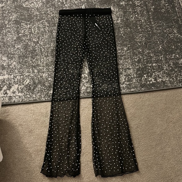 NWT fashion nova black sparkle party pants - Picture 2 of 7